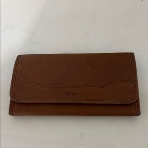 L.L. Bean Tan Leather Clutch